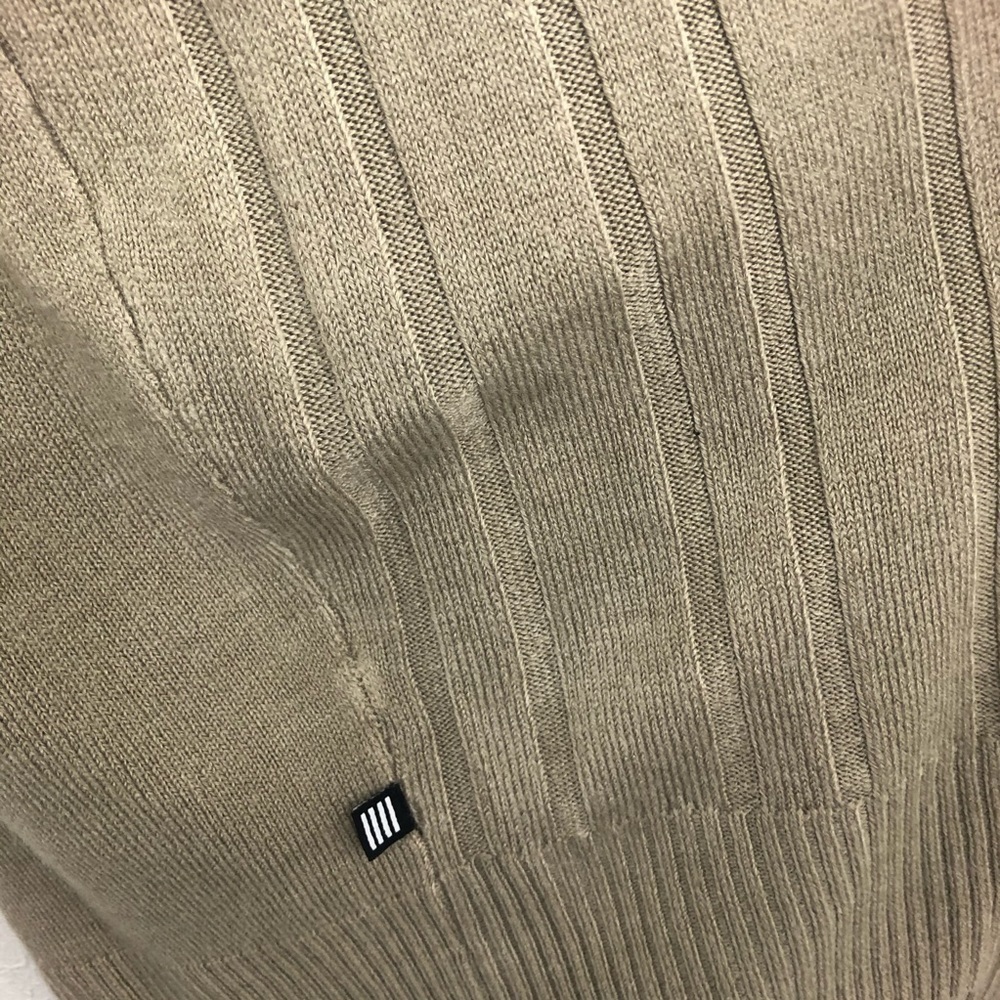 Geoffrey Beene Mens Tan 1/4 length Zipper Sweater Size M - Picture 5 of 6
